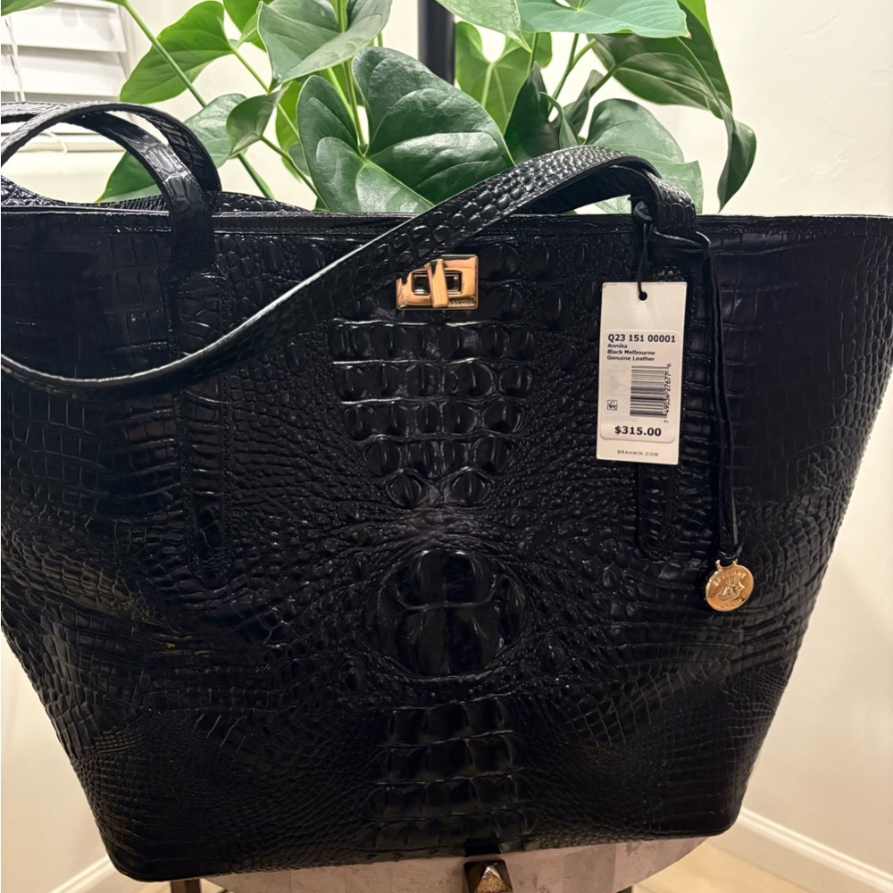Brahmin Annika black tote, NWT
